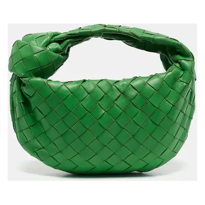 Bottega Veneta Green Intrecciato Leather Mini Jodie Hobo