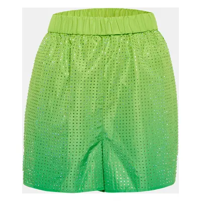 Self-Portrait Green Studded Synthetic Short