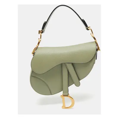 Dior Olive Green Mini Saddle Bag