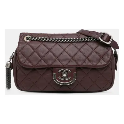 Chanel Red Paris Edinburgh Medium Calfskin Coco Sporran Flap