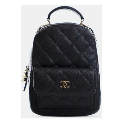 Chanel Mini CC Quilted Caviar Leather Backpack