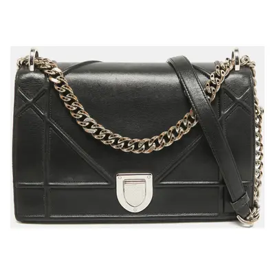 Dior Black Leather Diorama Shoulder Bag