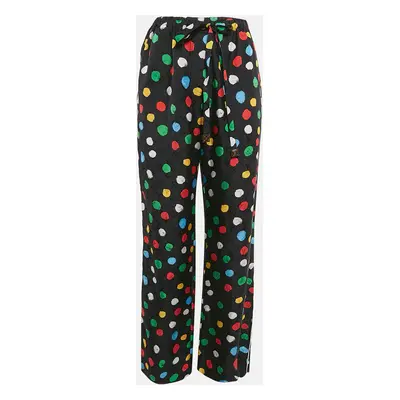 Louis Vuitton x Yayoi Kusama Black Paint Dot Print Silk Pajama Pants