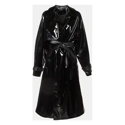 Ivy Park x Adidas Black Latex Trench Coat