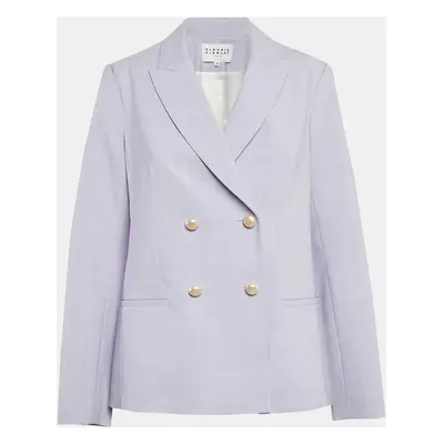 Claudie Pierlot Blue Wool Blend Double Breasted Blazer