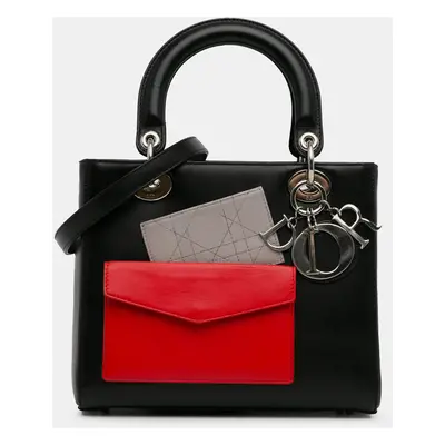 Dior Black Medium Calfskin Pockets Lady Dior Bag