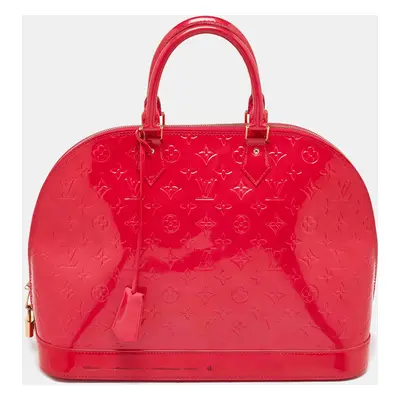 Louis Vuitton Rose Pop Monogram Vernis Alma GM Bag