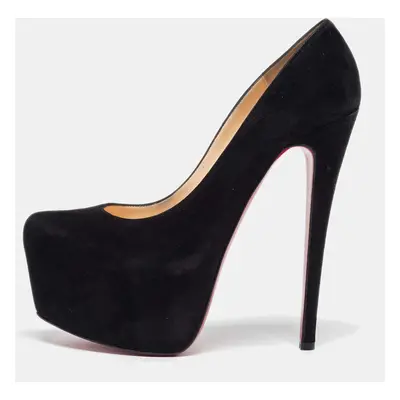 Christian Louboutin Black Suede Daffodile Pumps Size 38.5