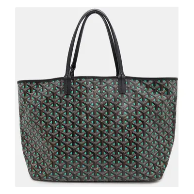 Goyard Saint Louis Clair Opalgreen/Black Pvc Leather Size Pm