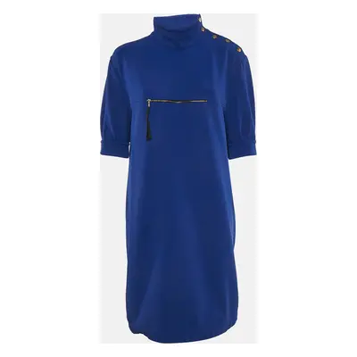 Marni Royal Blue Stretch Crepe Zip Detail Short Dress