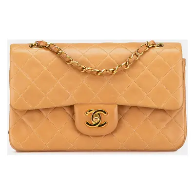 Chanel Brown Lambskin Small Classic Double Flap Bag