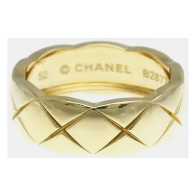 Chanel 18K Yellow Gold Coco Crush Medium Band Ring EU