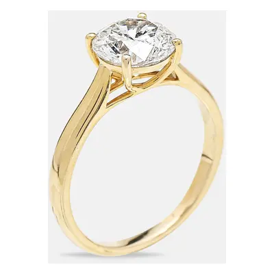 18k Yellow Gold Round Brilliant Lab Grown Diamonds Ring (Approx 2.00 cts)