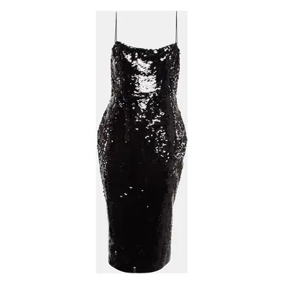 Alex Perry Black Sequin Sleeveless Dress