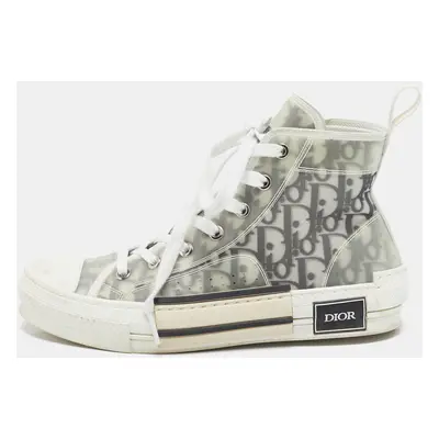 Dior Grey/Transparent Nylon and PVC B23 High Top Sneakers Size