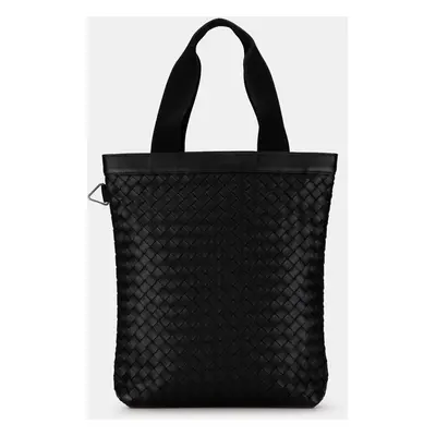 Bottega Veneta Black Intrecciato Leather Hydrology Tote Bag