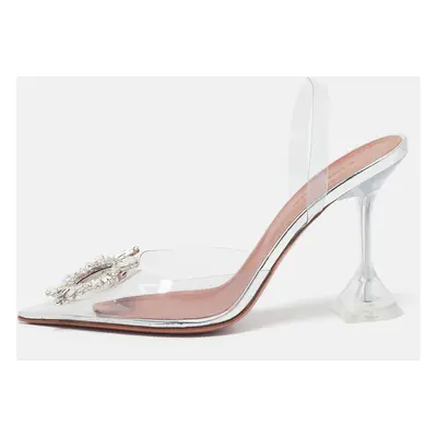 Amina Muaddi Transparent PVC Begum Pumps Size 37.5