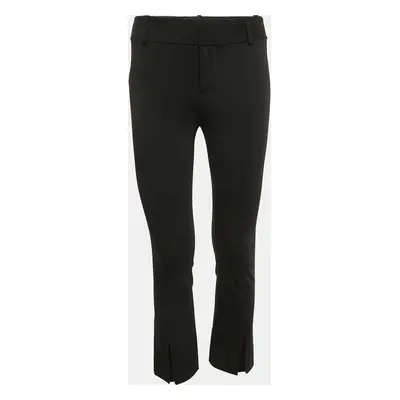 Alice + Olivia Black Gabardine Classic Fit Trousers