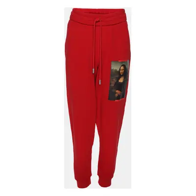 Off-White Red Jersey Monalisa Track Pants