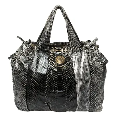 Gucci Black Python Large Hysteria Tote