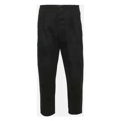 Valentino Black Gabardine Tapered Cargo Pants