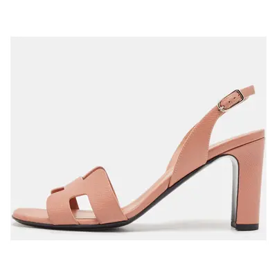 Hermes Dusty Pink Leather Eternite Sandals Size