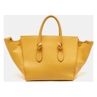 Celine Yellow Leather Tie Tote