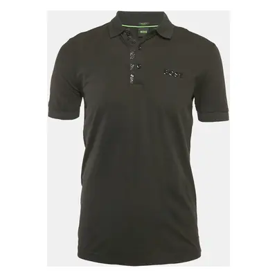 Boss By Hugo Boss Black Cotton Paddy Mirror Polo T-Shirt