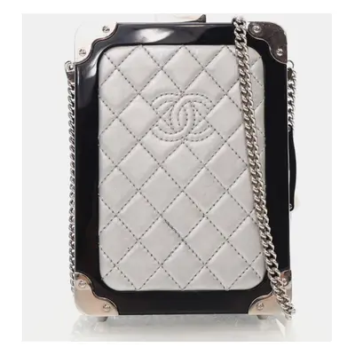 Chanel Silver Evening In The Air Trolley Minaudiere