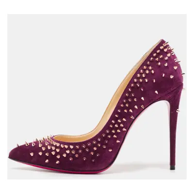 Christian Louboutin Purple Suede Escarpic Pumps Size