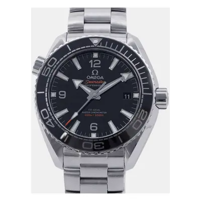 Omega Black Stainless Steel Seamaster Planet Ocean 215.30.44.21.01.001 Automatic Men's Wristwatc