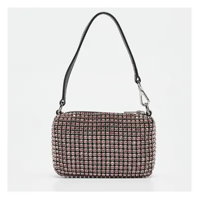 Alexander Wang Pink Crystal Mesh Heiress Pouch Bag