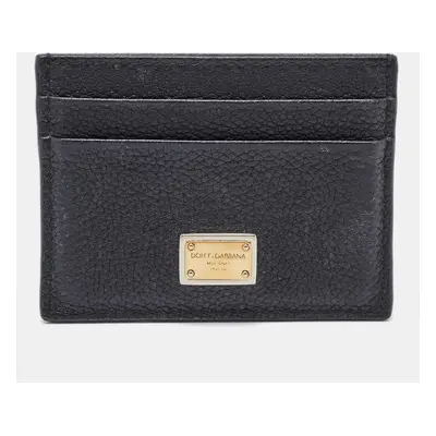 Dolce & Gabbana Black Leather Card Case