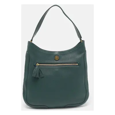 Tory Burch Dark Green Robinson Tassel Hobo