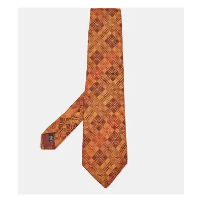 Salvatore Ferragamo Brown Striped Silk Traditional Tie