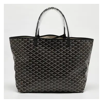 Goyard Black Goyardine Coated Canvas and Leather Saint Louis GM Tote