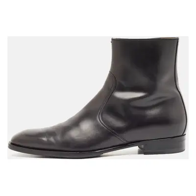 Gucci Black Leather Ankle Length Boots Size 43.5