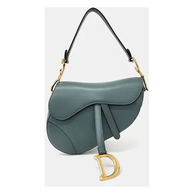 Dior Green Leather Saddle bag