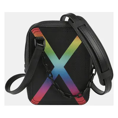 Louis Vuitton Black Taiga Leather Rainbow Danube Cross Bag