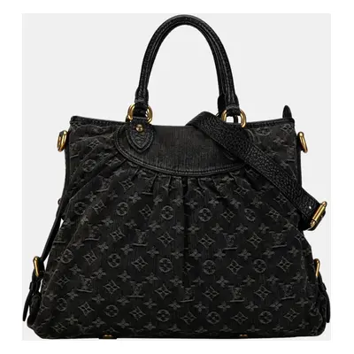 Gucci Black Monogram Denim Neo Cabby GM