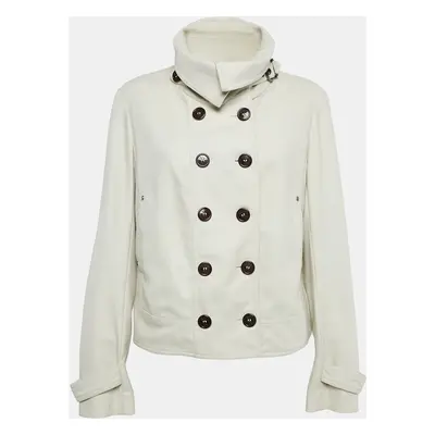 Burberry London Beige Wool Short Pea Coat