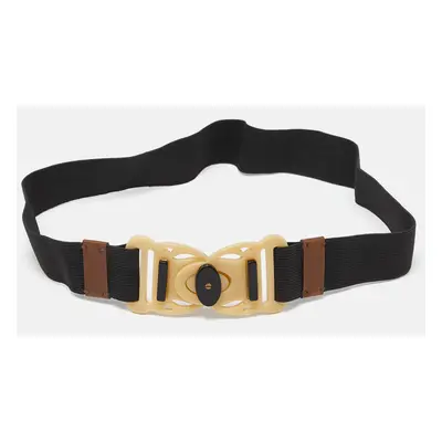 Marni Black Elastic Bank Waist Belt 70CM