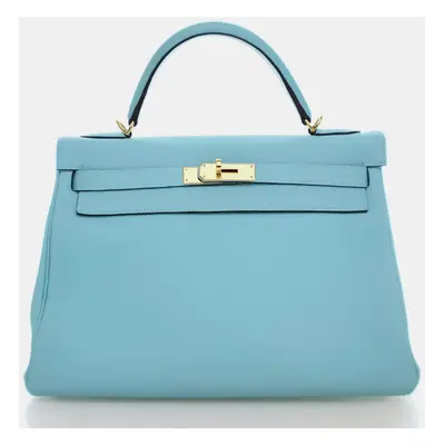 Hermes Bleu Atoll Togo Kelly