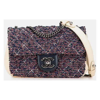 Chanel Multicolor Mini Rectangular Tweed Single Flap