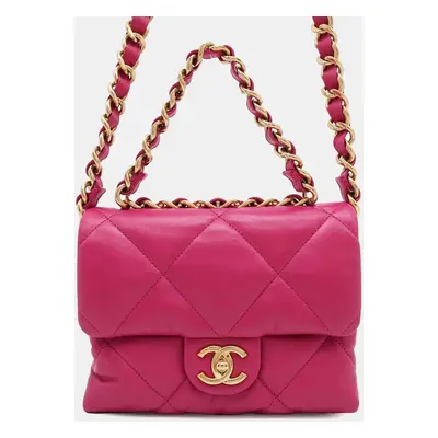 Chanel Matelasse Fuchsia Lambskin Shoulder Bag