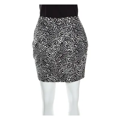 Diane Von Furstenberg Monochrome Printed Cotton Clyde Mini Skirt