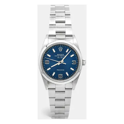 Rolex Blue Stainless Steel Air King