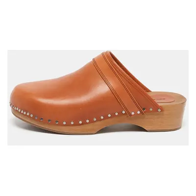 Isabel Marant Tan Leather Thalie Classic Platform Clogs Size