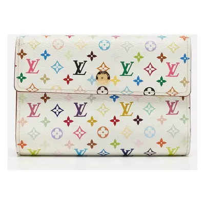 Louis Vuitton White Monogram Multicolore Canvas Alexandra Wallet