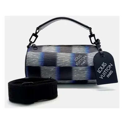 Louis Vuitton Multicolor Navy Blue Leather Soft Polochon Bag